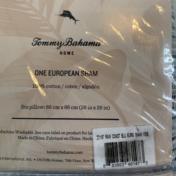 Tommy Bahama Home Raw Coast Cotton European Shams Bedding 2pc - Picture 4 of 8